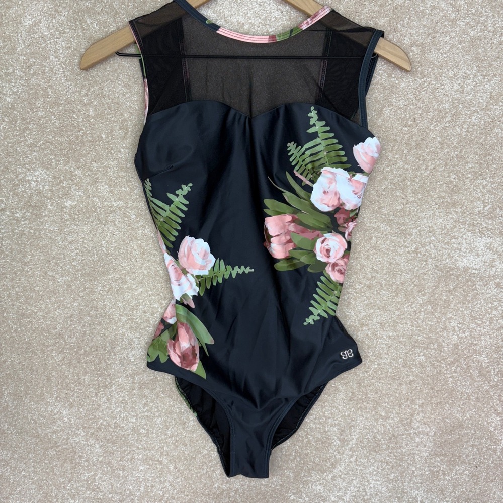 Albion Black Floral One-Piece Swimsuit